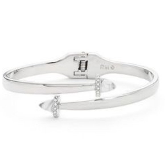 Rebecca Minkoff Silver Pave Howlite Crystal Cuff - Picture 1 of 5